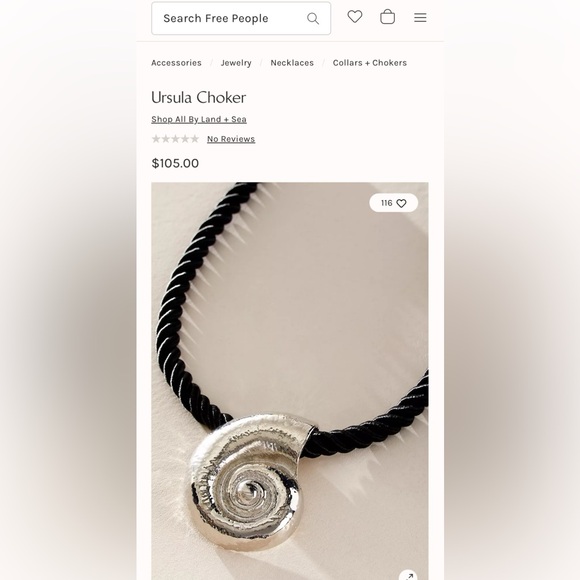 FREE PEOPLE /THRONES SPIRAL GOLD NAUTILUS SHELL ROPE NECKLACE- NWOT - Picture 3 of 10